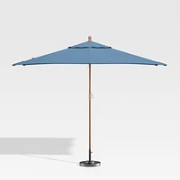 10' Rectangular Sunbrella ® Sapphire Outdoor Patio Umbrella with Eucalyptus Frame