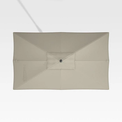 10' Rectangular Sunbrella ® Stone Outdoor Patio Umbrella Canopy