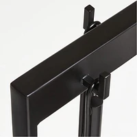 Black Rectangular Frame Fireplace Tools