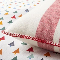 Red and White Striped Kids Throw Pillow