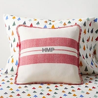 Red and White Striped Kids Throw Pillow