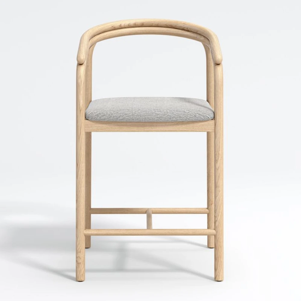 Redonda Wood Upholstered Counter Stool