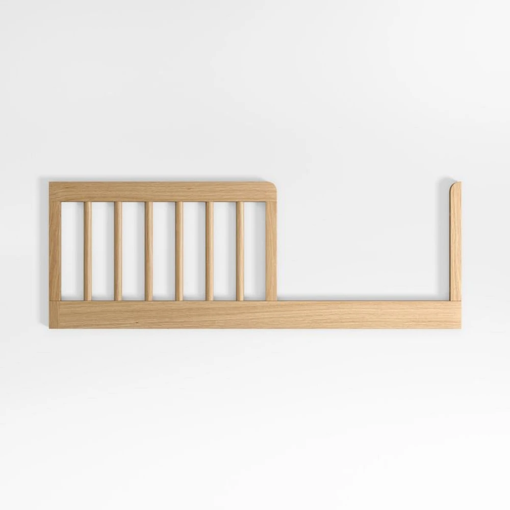 Redondo Upholstered Wood Baby Crib with Toddler Bed Rail