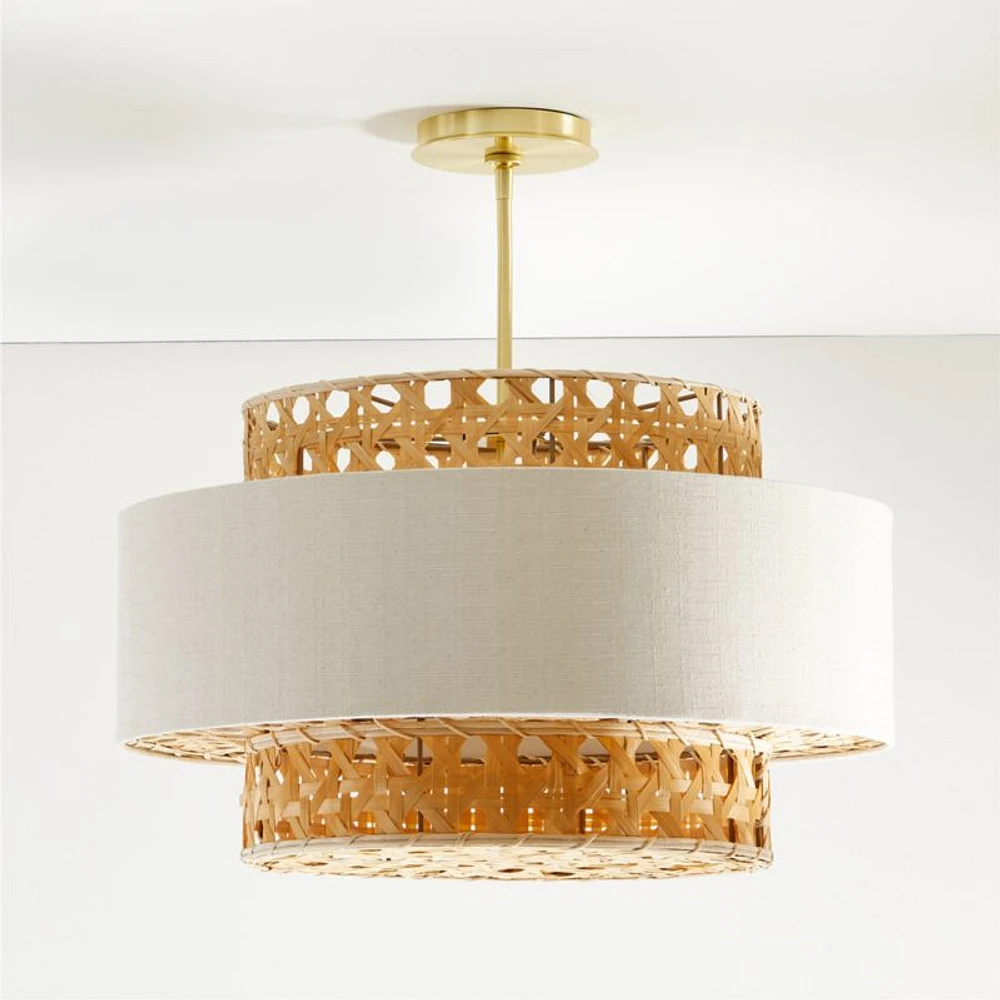 Reese Cane 22" Kids Semi-Flush Mount Ceiling Light