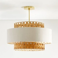 Reese Cane 22" Kids Semi-Flush Mount Ceiling Light