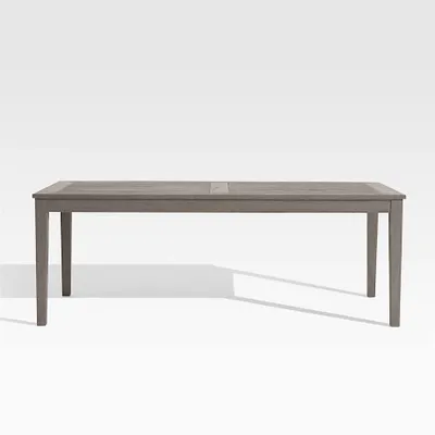 Regatta 84" Weathered Grey Solid Teak Wood Rectangular Outdoor Dining Table