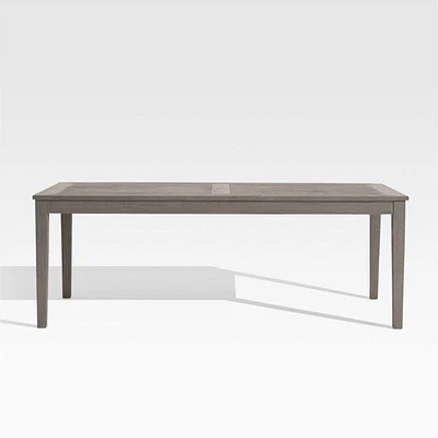 Regatta 84" Weathered Grey Solid Teak Wood Rectangular Outdoor Dining Table