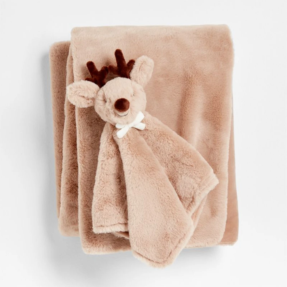 Brown Faux Fur Baby Stroller Blanket