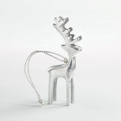 Silver Reindeer Christmas Tree Ornament