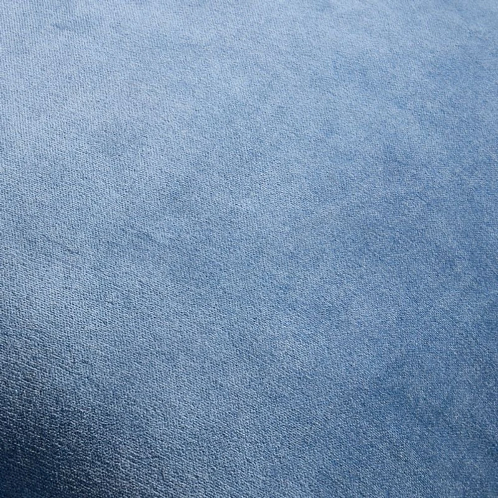 Relaxed Washed Organic Cotton Velvet 20x20 Deep Sea Blue Throw Pillow Cover