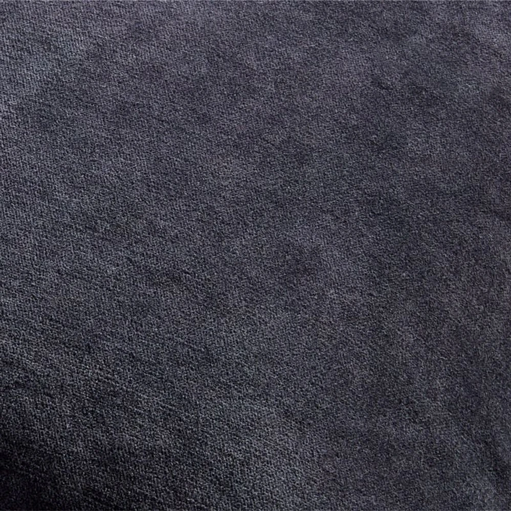 Relaxed Washed Organic Cotton Velvet 20x20 Dark Sea Grey Throw Pillow Cover