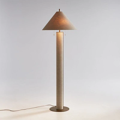 Remi Natural Linen Floor Lamp