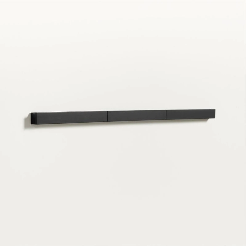 Modern Black Wood Kids Gallery Art Rail
