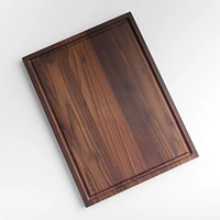 Crate & Barrel Reversible Walnut Cutting Board with Meat Rest 24"x18"