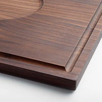 Crate & Barrel Reversible Walnut Cutting Board with Meat Rest 24"x18"