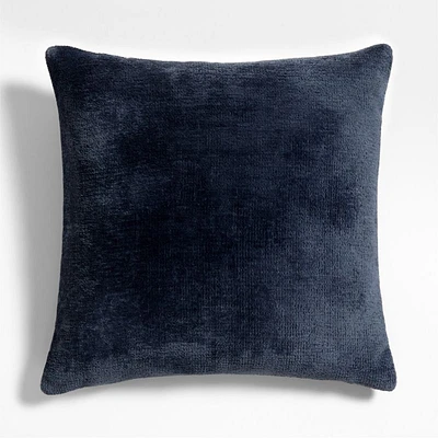 Revasser Chenille 23x23 Ombre Blue Throw Pillow Cover by Athena Calderone