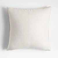 Faux Mohair Recycled 20x20 Moonbeam White Throw Pillow Cover