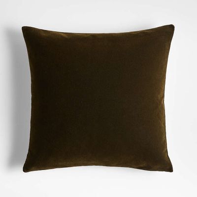 Martini Olive 20"x20" Reversible Faux Mohair Linen Throw Pillow Cover