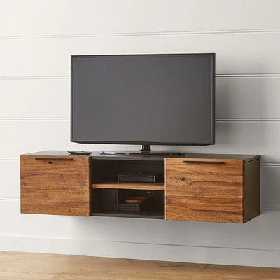 Rigby Natural 55" Small Floating Storage Media Console