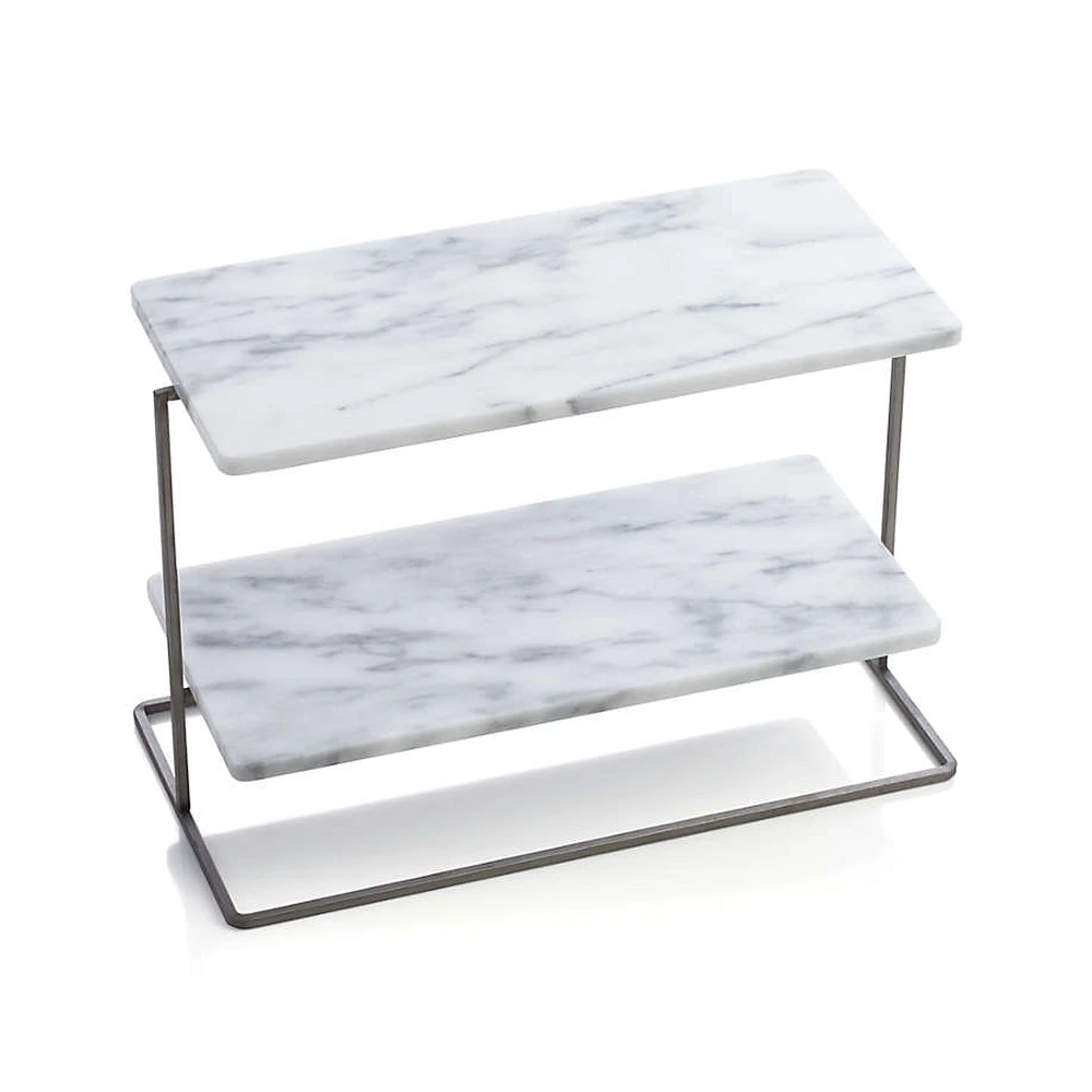 French Kitchen Marble 2-Tier Server