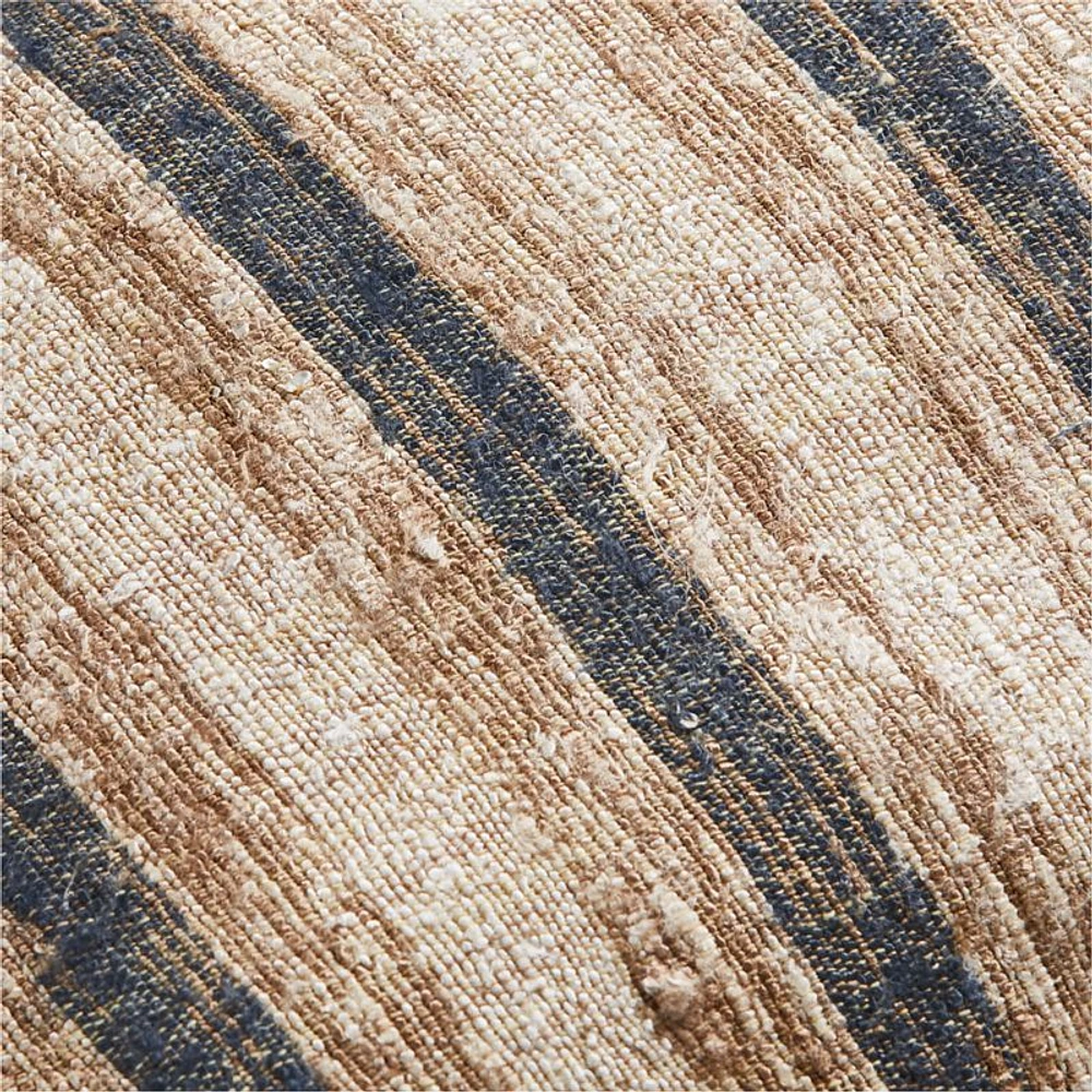 Riviera Stripe 24x16 Deep Indigo Blue Throw Pillow Cover