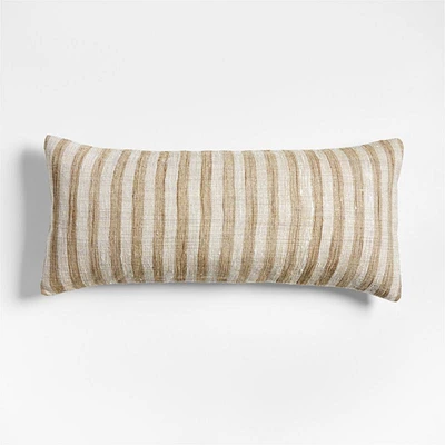 Riviera Stripe 36x16 Arcadia Tan Brown Throw Pillow Cover