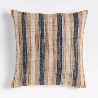Riviera Stripe 23x23 Light Navy Throw Pillow Cover