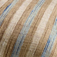 Riviera Stripe 23x23 Pale Blue Throw Pillow Cover