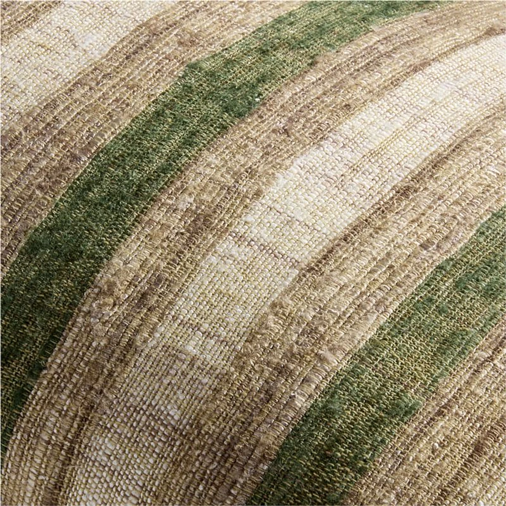 Riviera Stripe 24x16 Cyprus Green Throw Pillow Cover