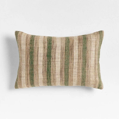 Riviera Stripe 24x16 Cyprus Green Throw Pillow Cover
