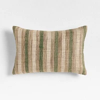 Riviera Stripe 24x16 Cyprus Green Throw Pillow Cover