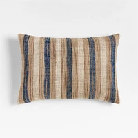 Riviera Stripe 24x16 Light Navy Throw Pillow Cover