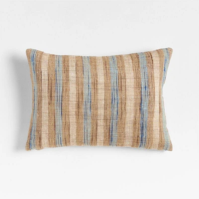 Riviera Stripe 24"x16" Pale Blue Throw Pillow Cover