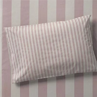 Riviera Moody Mauve and Oatmeal Stripe Organic Cotton Kids Pillowcase