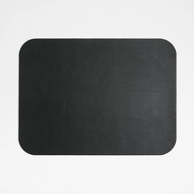 Rizzo Easy Care Recycled Leather Reversible Black and White Rectangular Placemat