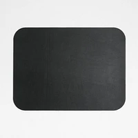 Rizzo Easy Care Recycled Leather Reversible Black and White Rectangular Placemat