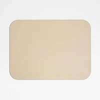 Rizzo Easy Care Faux Leather Reversible Desert Green and Light Brown Rectangular Placemat