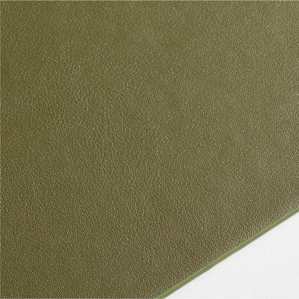 Rizzo Easy Care Faux Leather Reversible Desert Green and Light Brown Rectangular Placemat