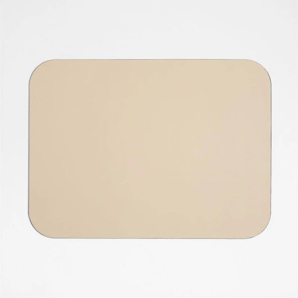 Rizzo Easy Care Recycled Leather Reversible Navy and Natural Rectangular Placemat