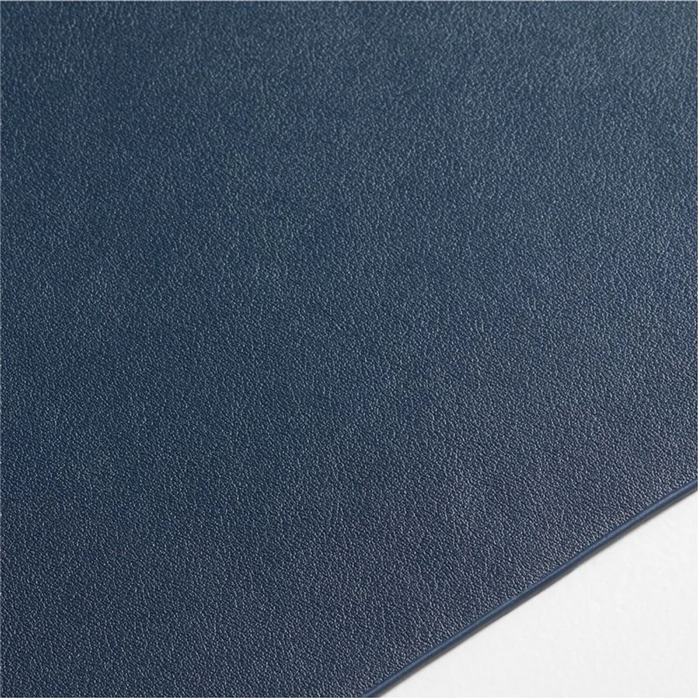 Rizzo Easy Care Recycled Leather Reversible Navy and Natural Rectangular Placemat