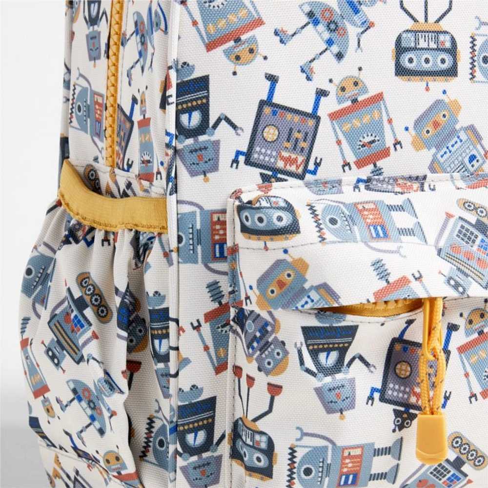 Robots Small Kids Backpack with Side Pockets