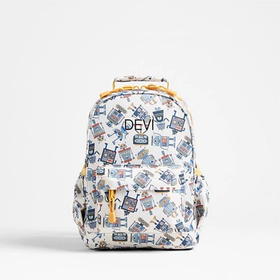 Robots Small Kids Backpack with Side Pockets