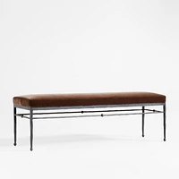 Rodin Brown Velvet Bench by Athena Calderone