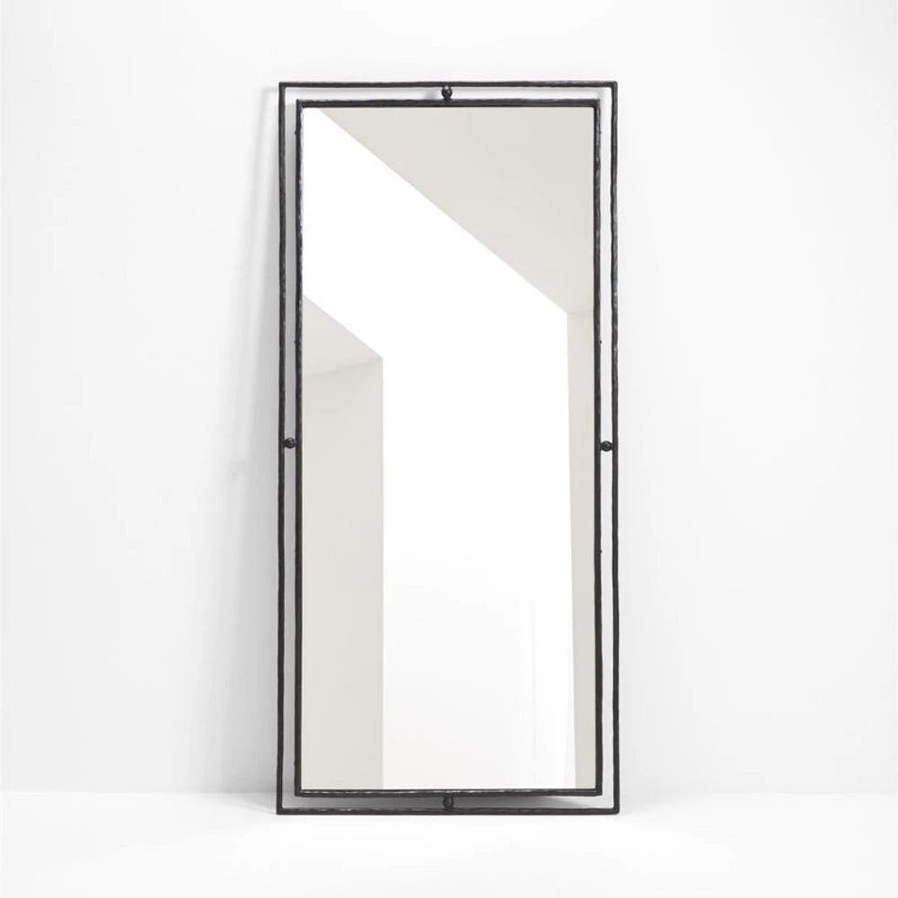 Rodin Black Floor Mirror by Athena Calderone 38"x80"