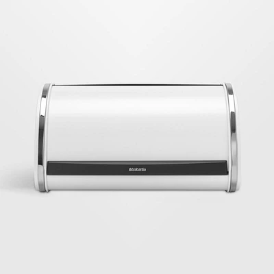 Brabantia Roll Top Bread Box, Medium, White