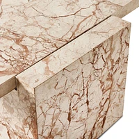 Romano Marble 61"  Rectangular Coffee Table
