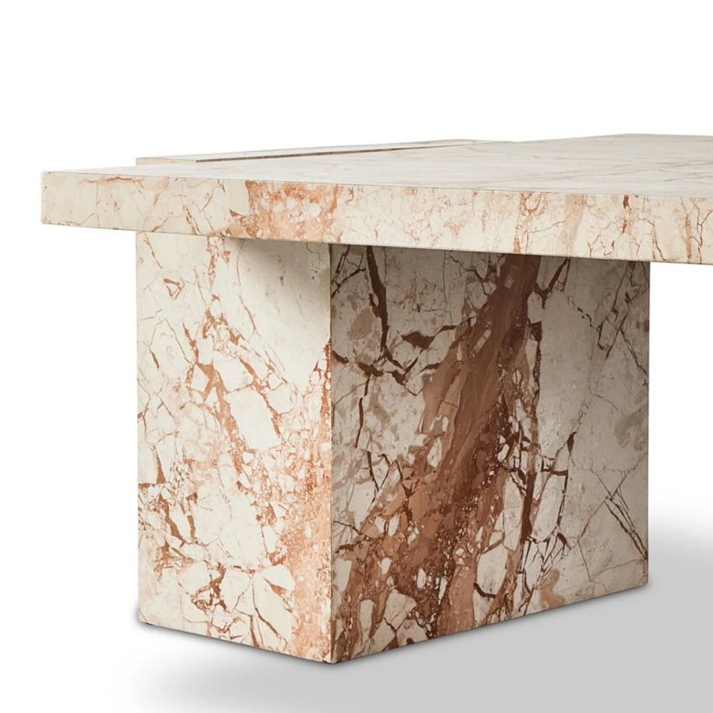 Romano Marble 61"  Rectangular Coffee Table