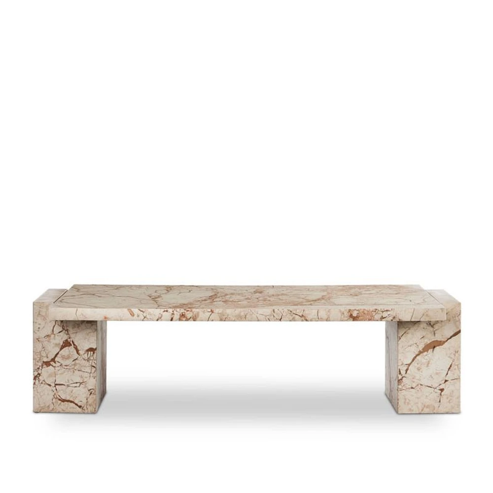 Romano Marble 61"  Rectangular Coffee Table