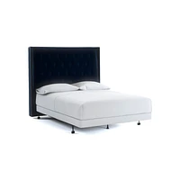 Ronin Queen Tufted Wingback Headboard Midnight