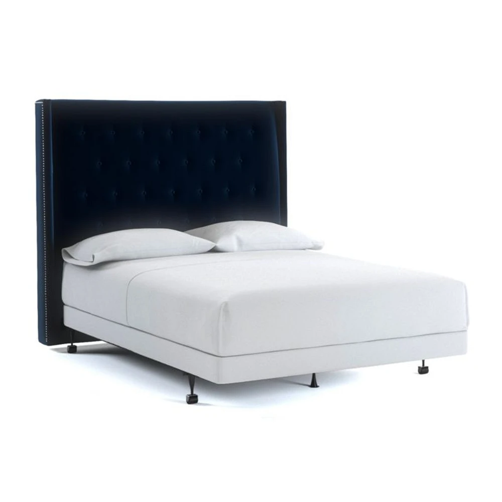 Ronin Queen Tufted Wingback Headboard Midnight